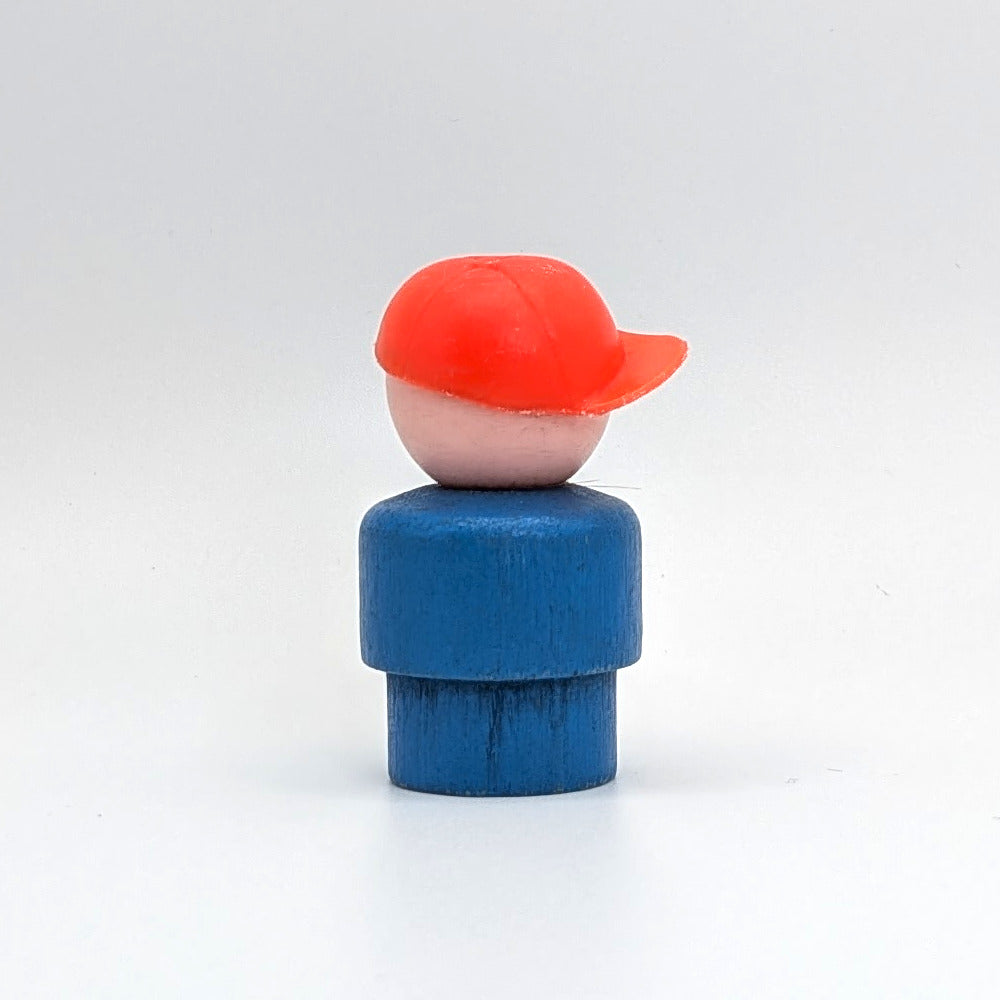 Boy - Blue Wood Body | Plastic Head - Fisher Price Little People