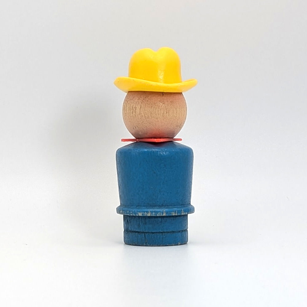 Farmer - Blue Wood Body | Wood Head - Fisher Price Little People