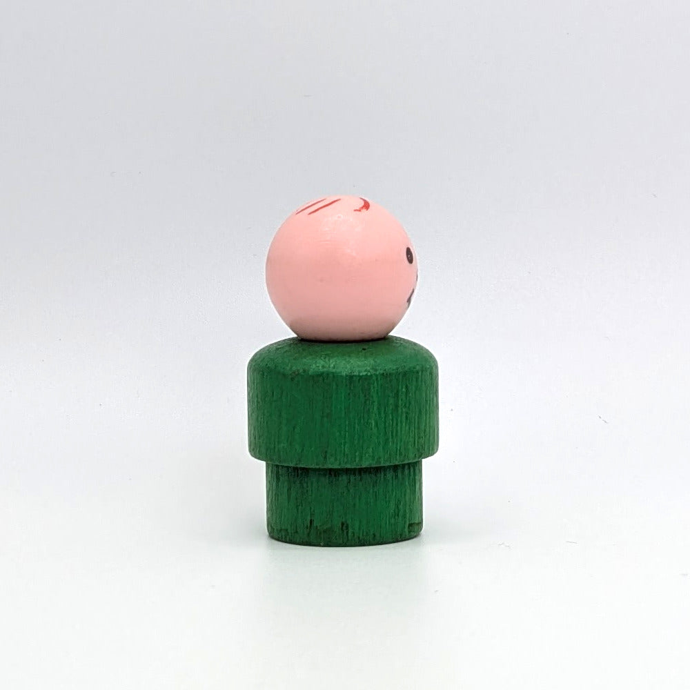 Boy - Green Wood Body | Plastic Head - Fisher Price Little People