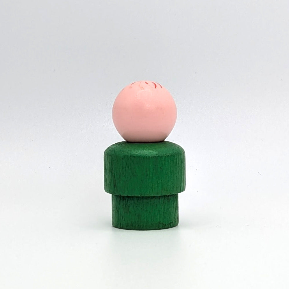 Boy - Green Wood Body | Plastic Head - Fisher Price Little People