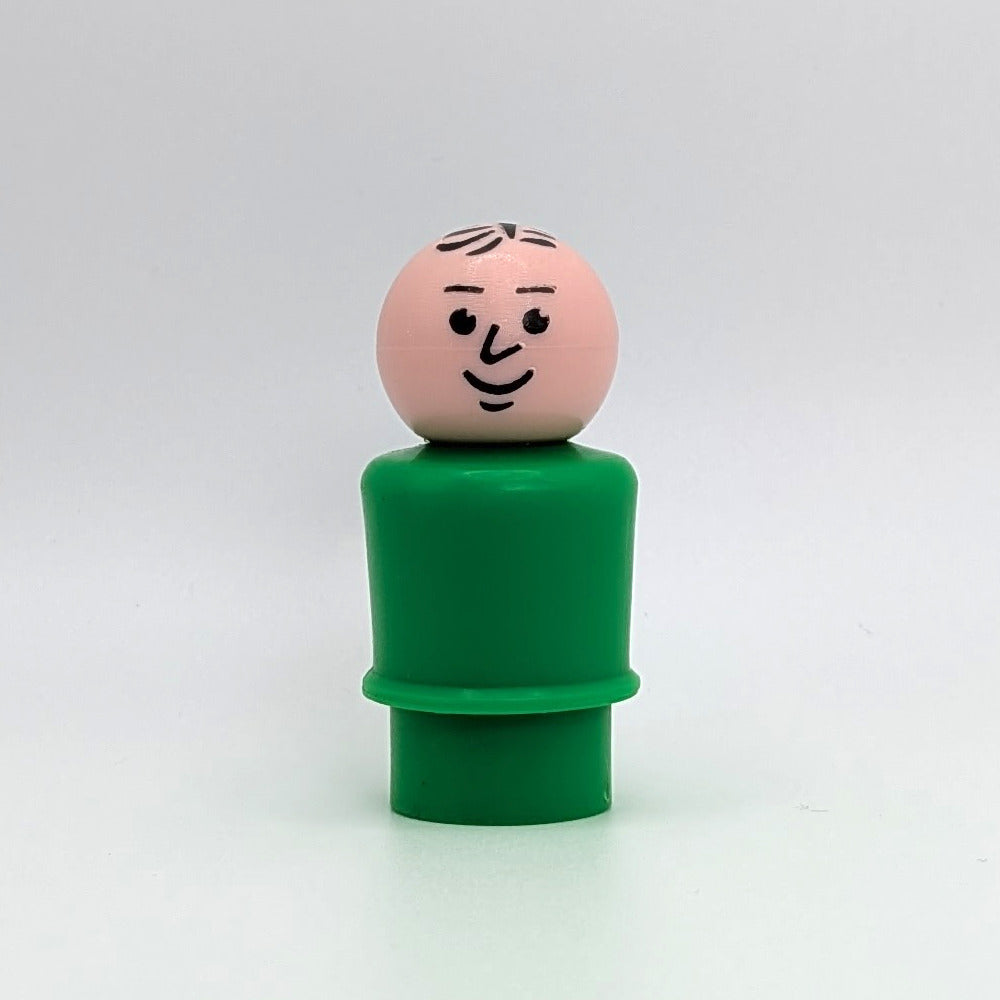 Man - Green Body | Stamped Hair - Fisher Price Little People