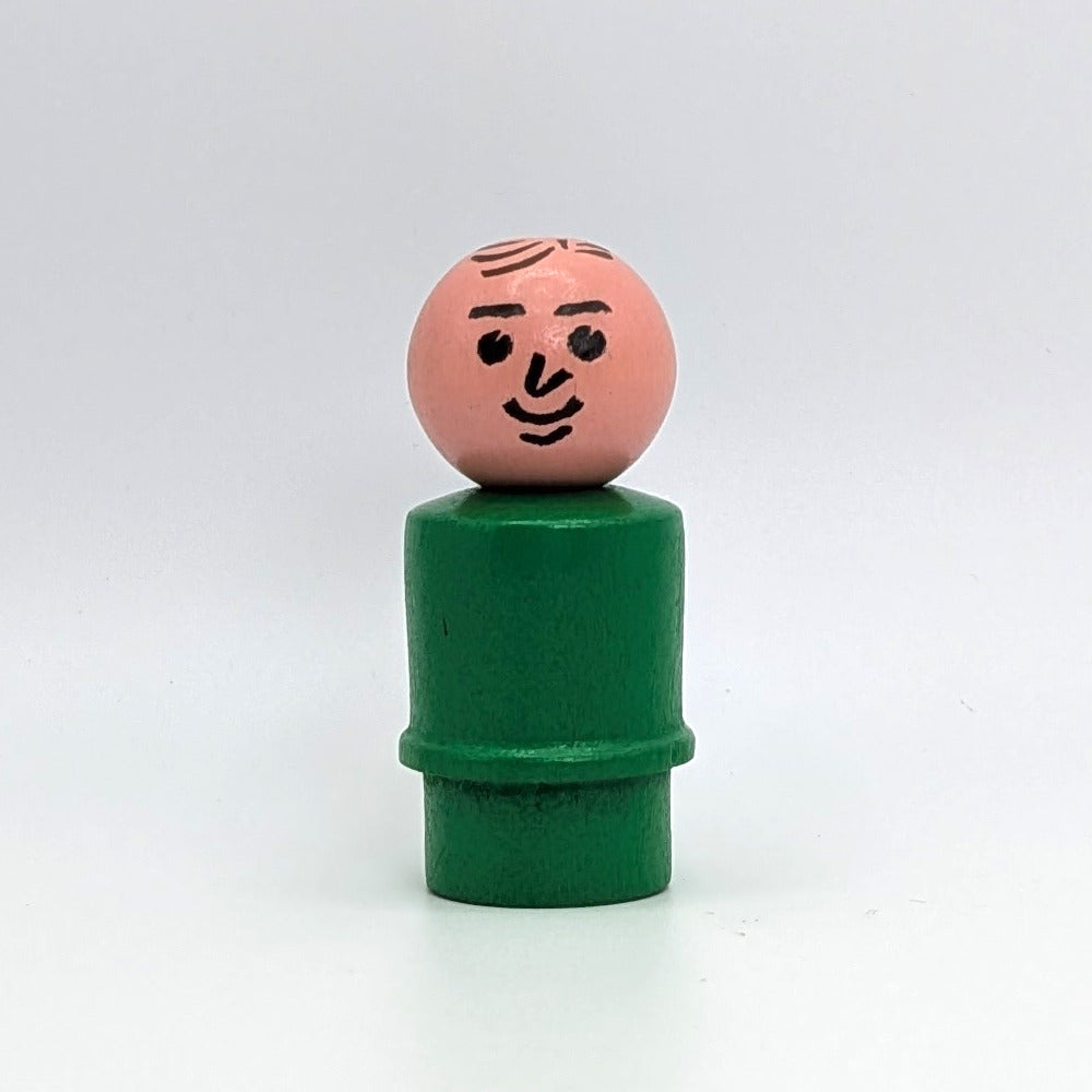Man - Green Wood Body | Wood Head - Fisher Price Little People