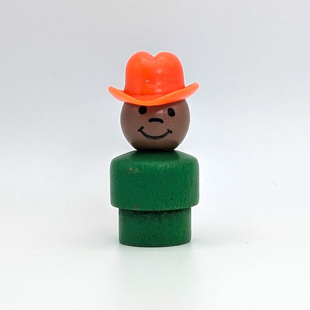 Farmer Boy - Green Wood Body | Plastic Head | Fisher Price Little People