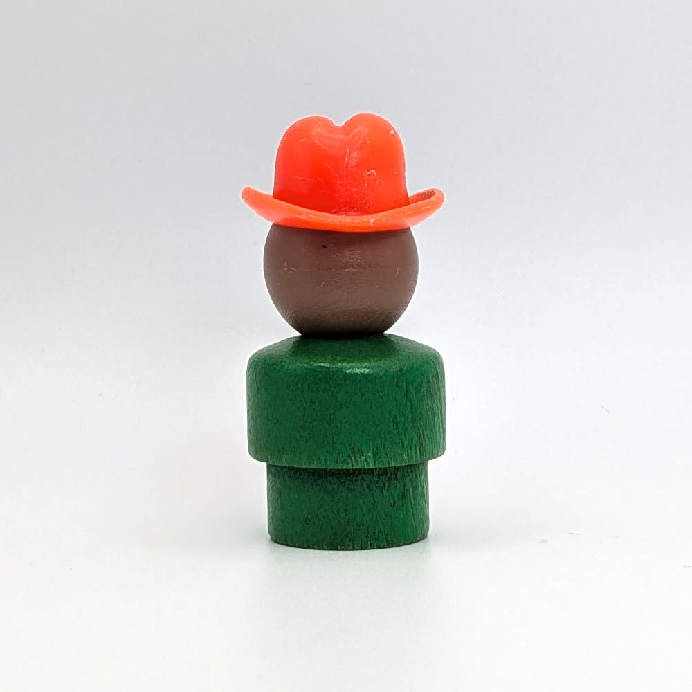Farmer Boy - Green Wood Body | Plastic Head | Fisher Price Little People