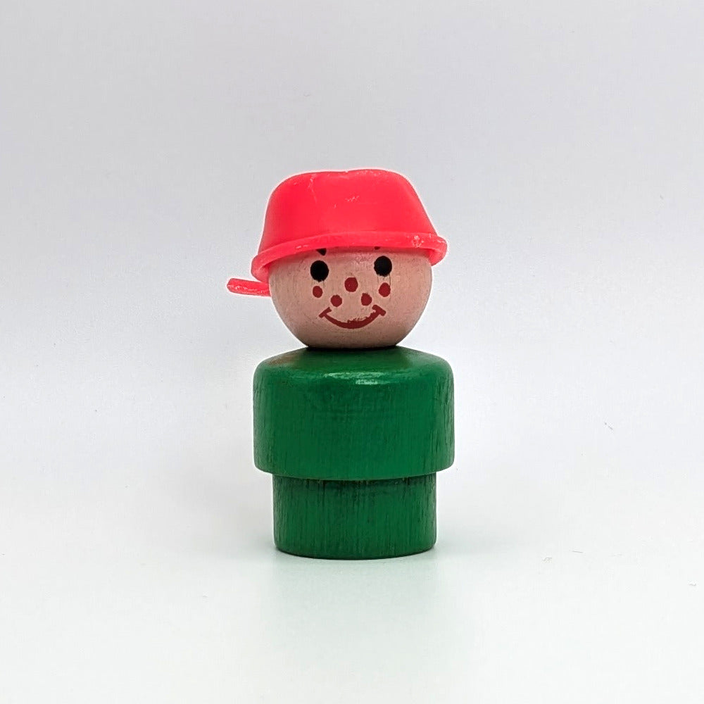 Boy - Green Wood Body | Wood Head - Fisher Price Little People