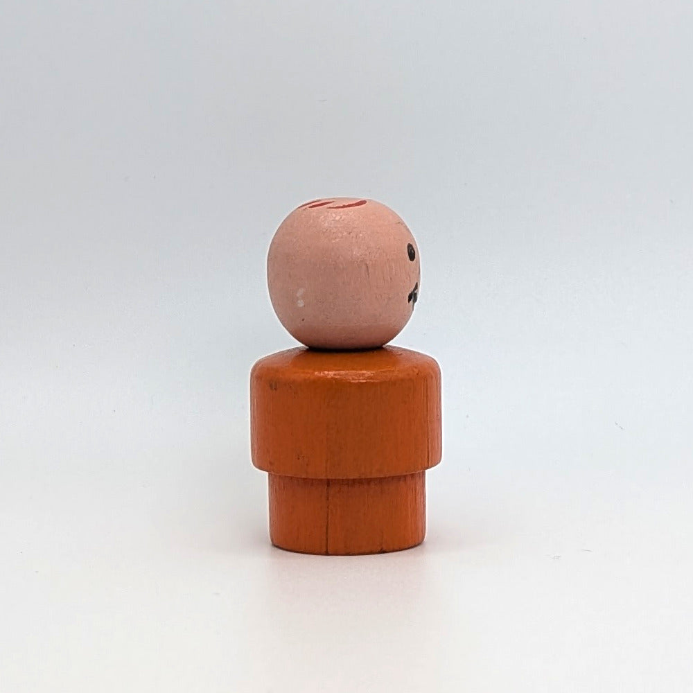 Boy - Orange Wood Body | Wood Head - Fisher Price Little People