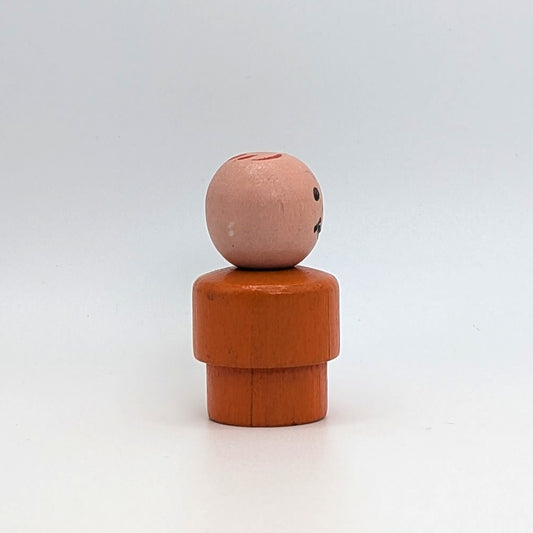 Boy - Orange Wood Body | Wood Head - Fisher Price Little People
