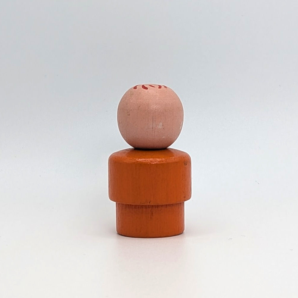 Boy - Orange Wood Body | Wood Head - Fisher Price Little People