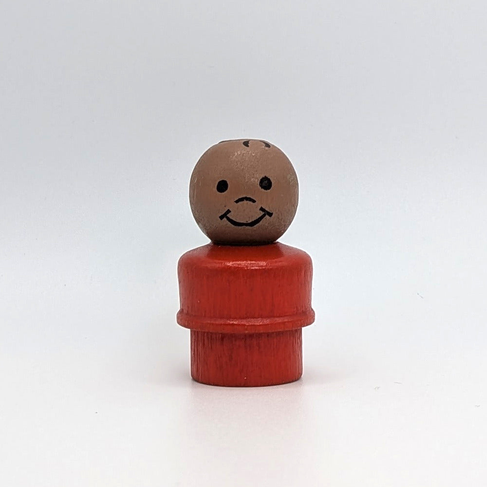 Boy - Wood Red Body | Wood Head - Fisher Price Little People