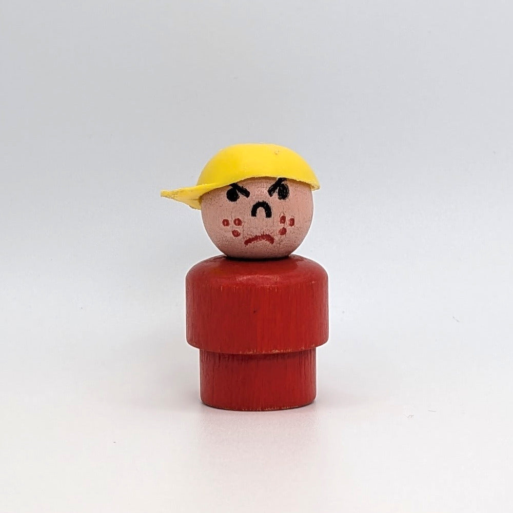 Boy - Wood Red Body | Wood Head - Fisher Price Little People