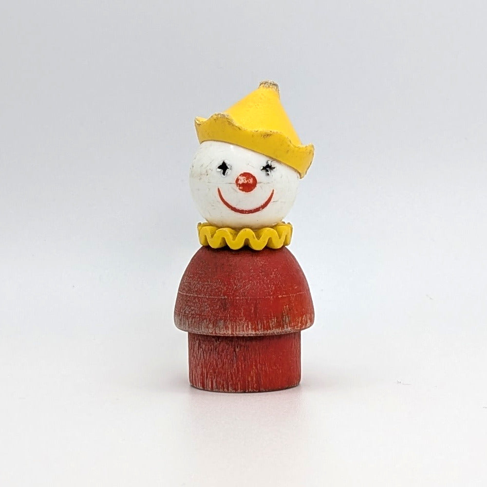 Clown - Red Wood Body | Plastic Head - Fisher Price Little People