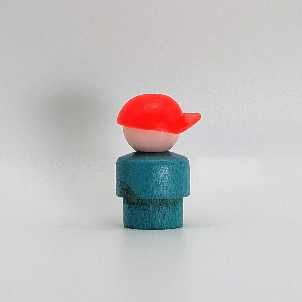 Boy - Turquoise Wood Body | Plastic Head - Fisher Price Little People