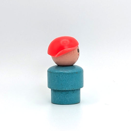 Boy - Turquoise Wood Body | Wood Head - Fisher Price Little People