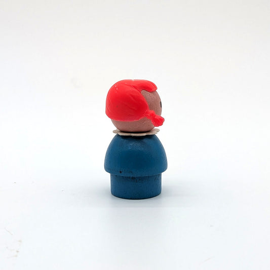 Girl - Blue Wood Body | Wood Head - Fisher Price Little People