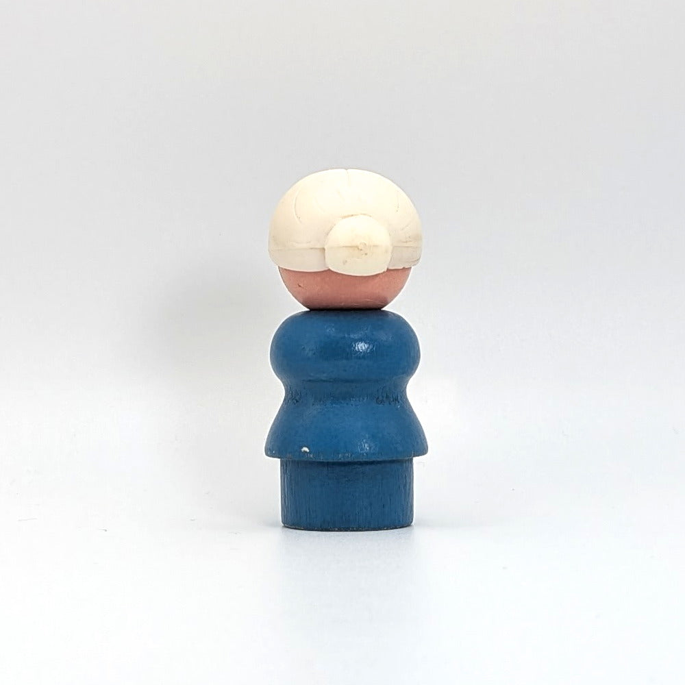 Woman - Blue Wood Body | Wood Head - Fisher Price Little People