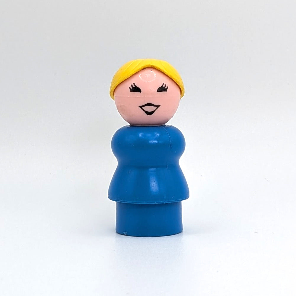 Woman - Blue Body | Yellow Ponytail - Fisher Price Little People
