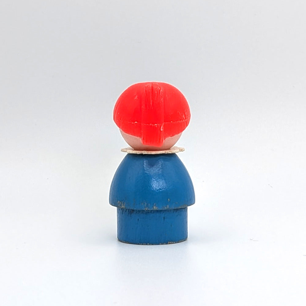 Girl - Blue Wood Body | Plastic Head - Fisher Price Little People
