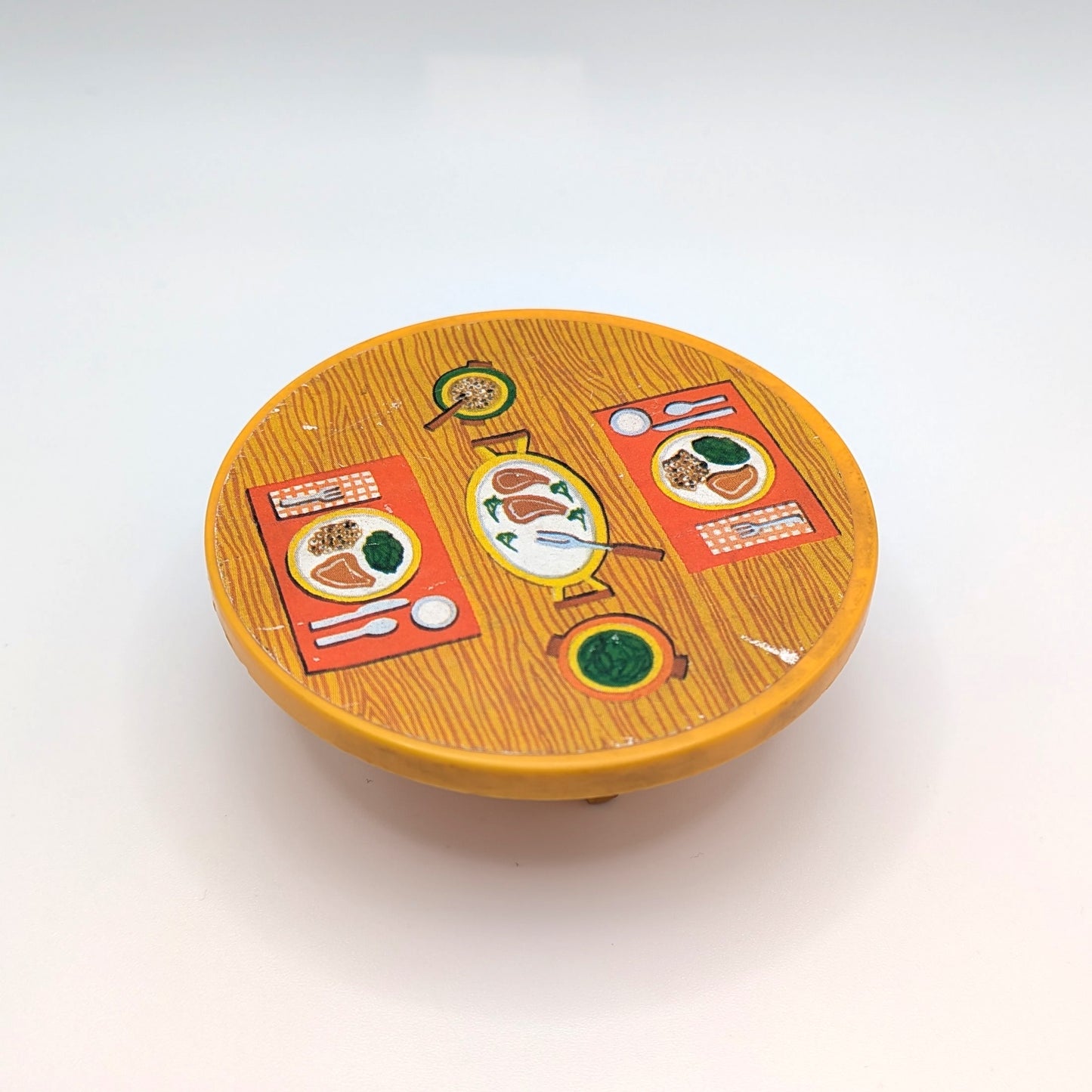 Round Table Yellow - Porkchop Litho - Fisher Price Little People