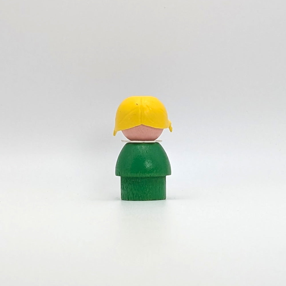Girl - Green Wood Body | Wood Head - Fisher Price Little People