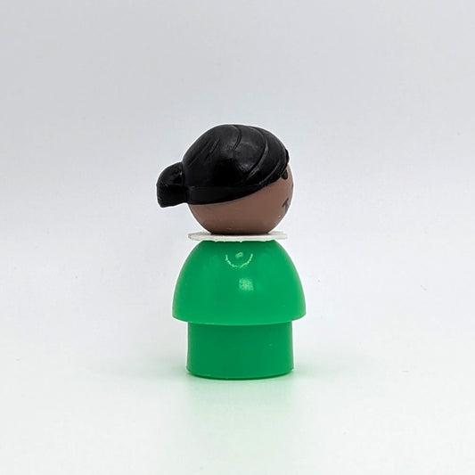 Girl - Green Body | Black Bun - Fisher Price Little People