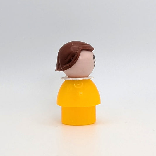 Girl with Glasses - Light Orange Body | Brown Hair - Fisher Price Little People