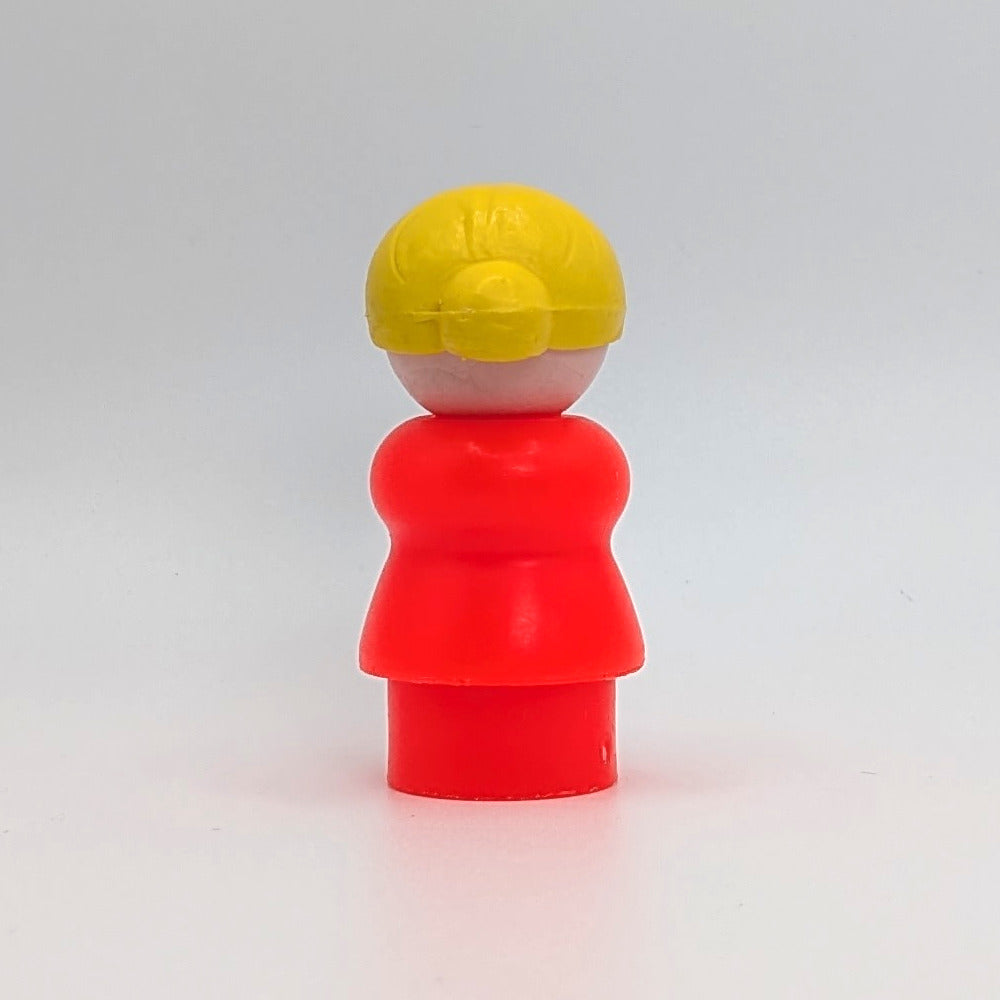 Woman - Bright Red Body | Yellow Bun - Fisher Price Little People