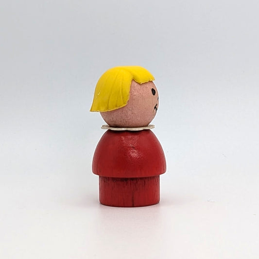 Girl - Red Wood Body | Wood Head - Fisher Price Little People
