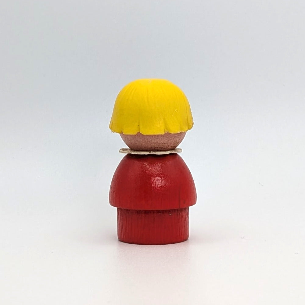 Girl - Red Wood Body | Wood Head - Fisher Price Little People