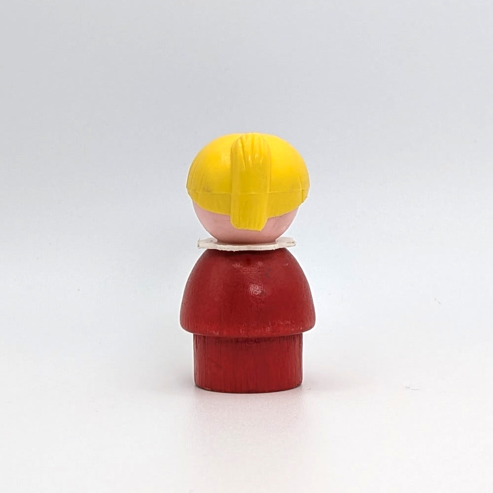 Girl - Red Wood Body | Plastic Head - Fisher Price Little People