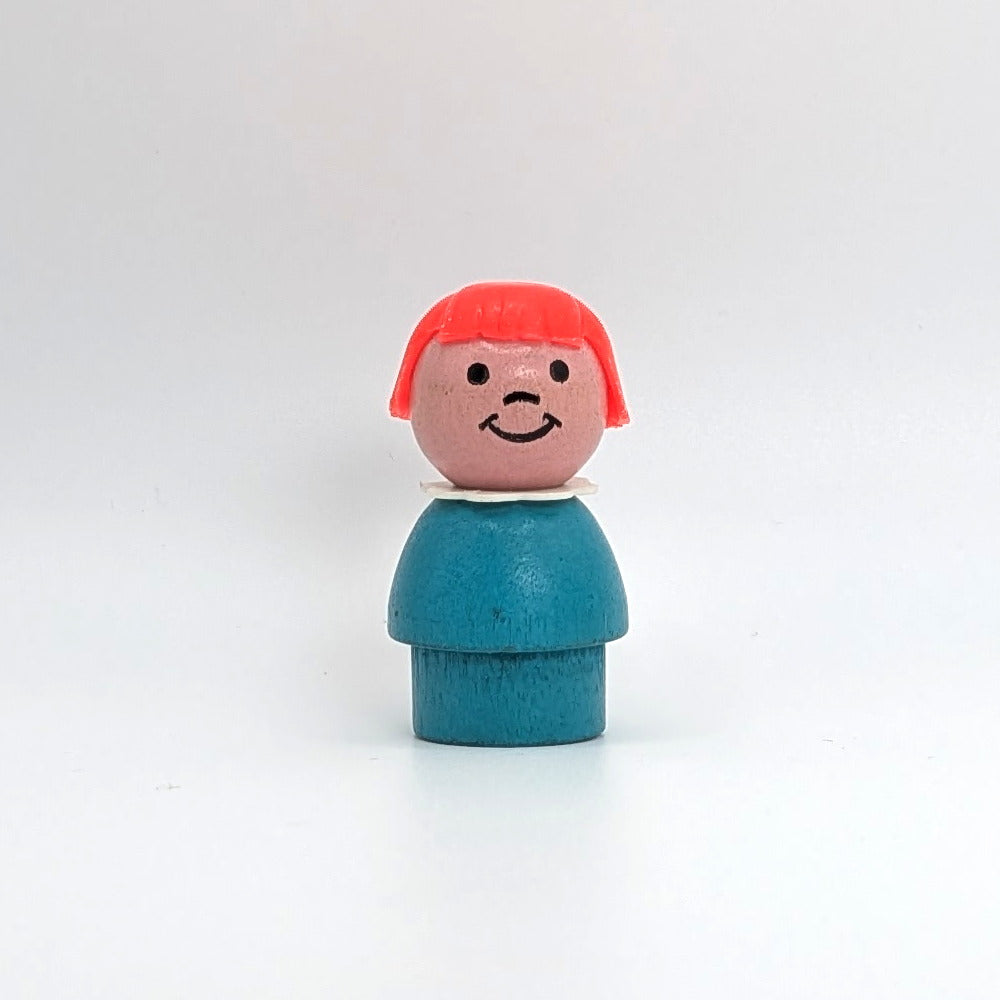Girl - Turquoise Wood Body | Wood Head - Fisher Price Little People