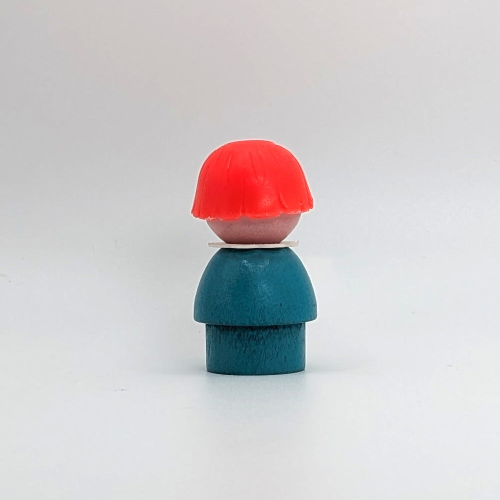 Girl - Turquoise Wood Body | Wood Head - Fisher Price Little People