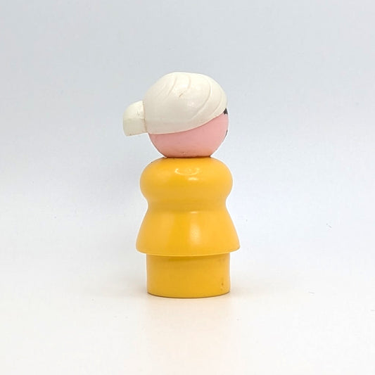 Woman - Yellow Body | White Bun - Fisher Price Little People