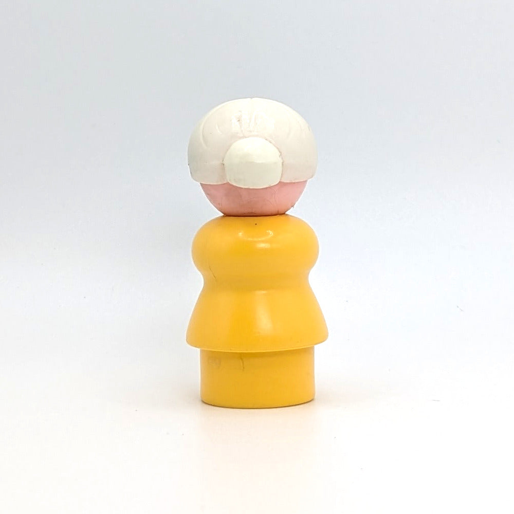 Woman - Yellow Body | White Bun - Fisher Price Little People