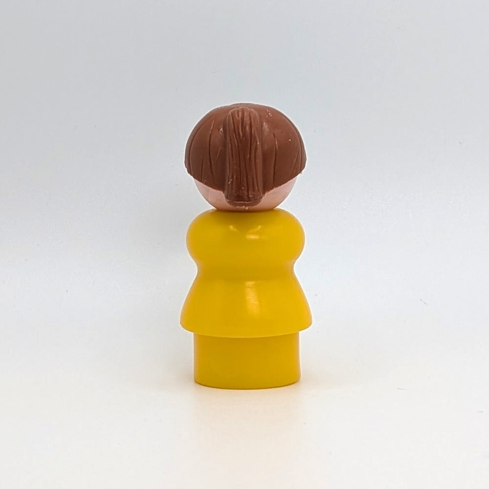 Woman - Yellow Body | Light Brown Ponytail - Fisher Price Little People