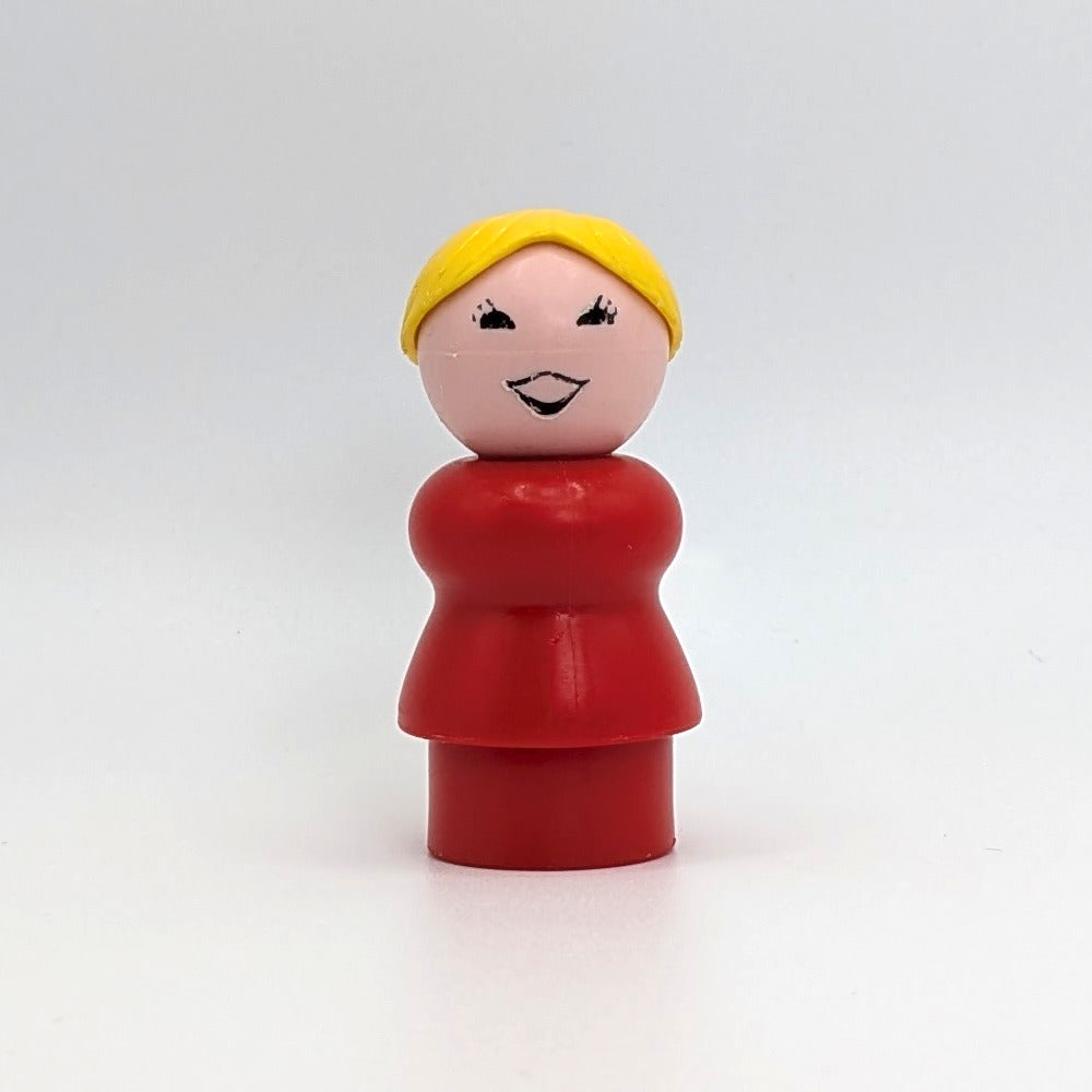 Woman - Red Body | Yellow Ponytail - Fisher Price Little People