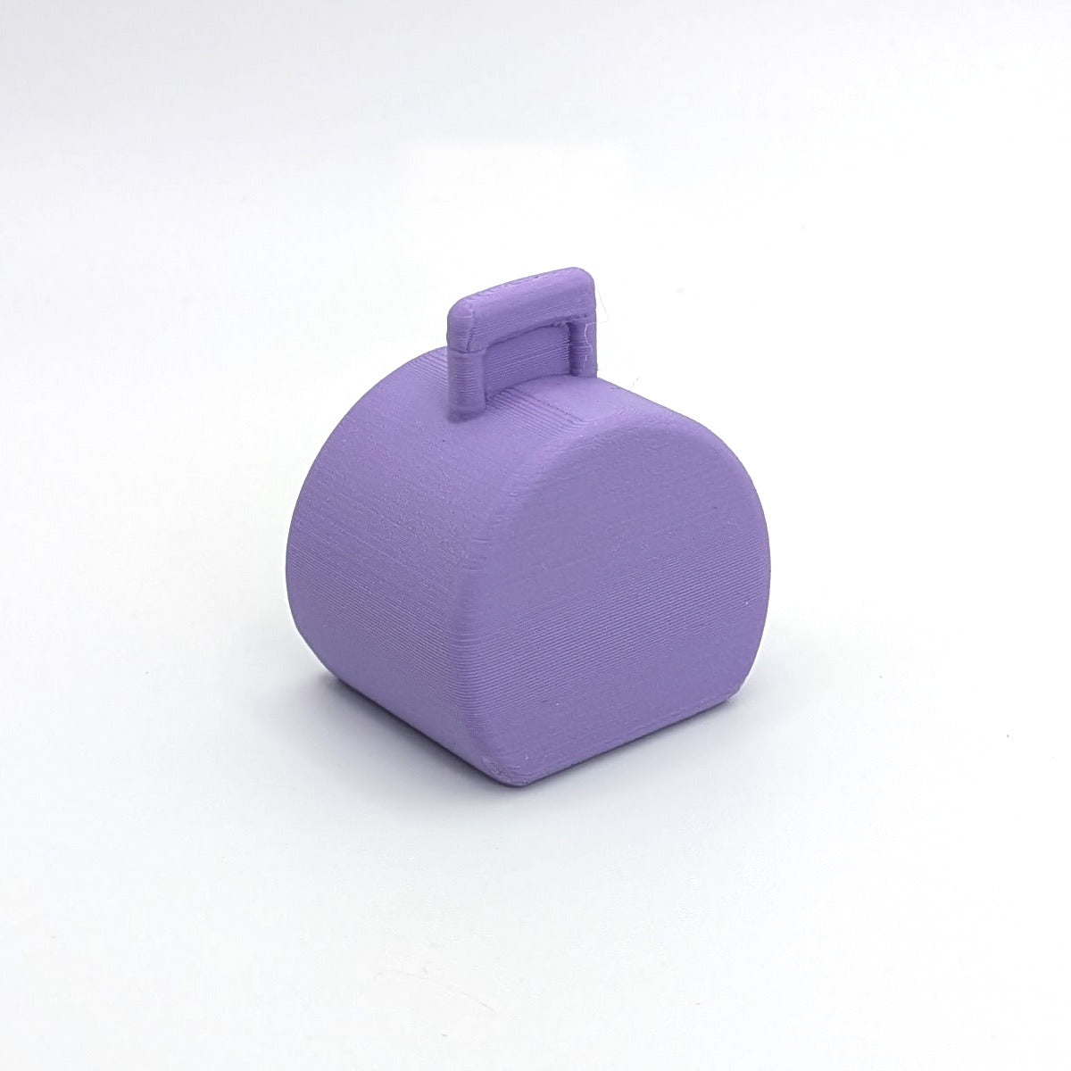 Suitcase Hatbox Purple 3D Printed Custom - Compatible with Little People