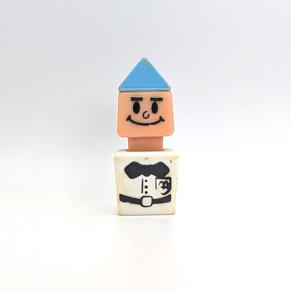 Blockhead Figure - White Body | Blue Hat - Playskool Familiar Places