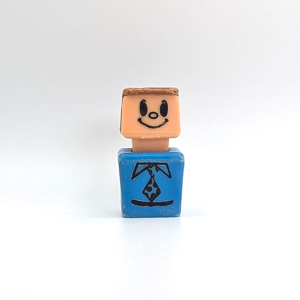 Blockhead Figure - Blue Body | Brown Hair - Playskool Familiar Places