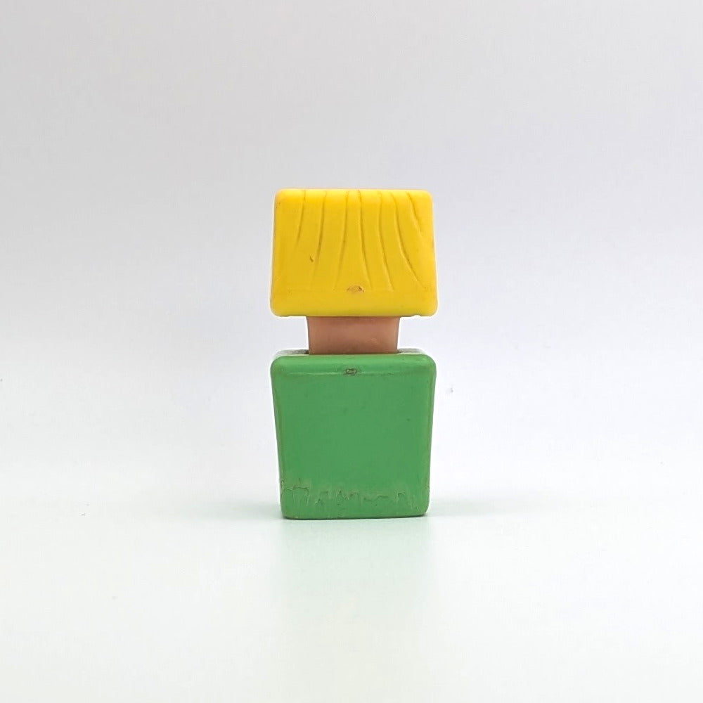 Blockhead Figure - Green Body | Yellow Hair - Playskool Familiar Places