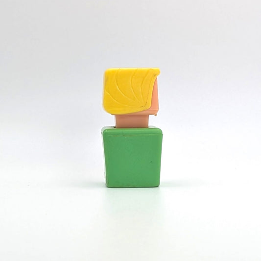 Blockhead Figure - Green Body | Yellow Hair - Playskool Familiar Places