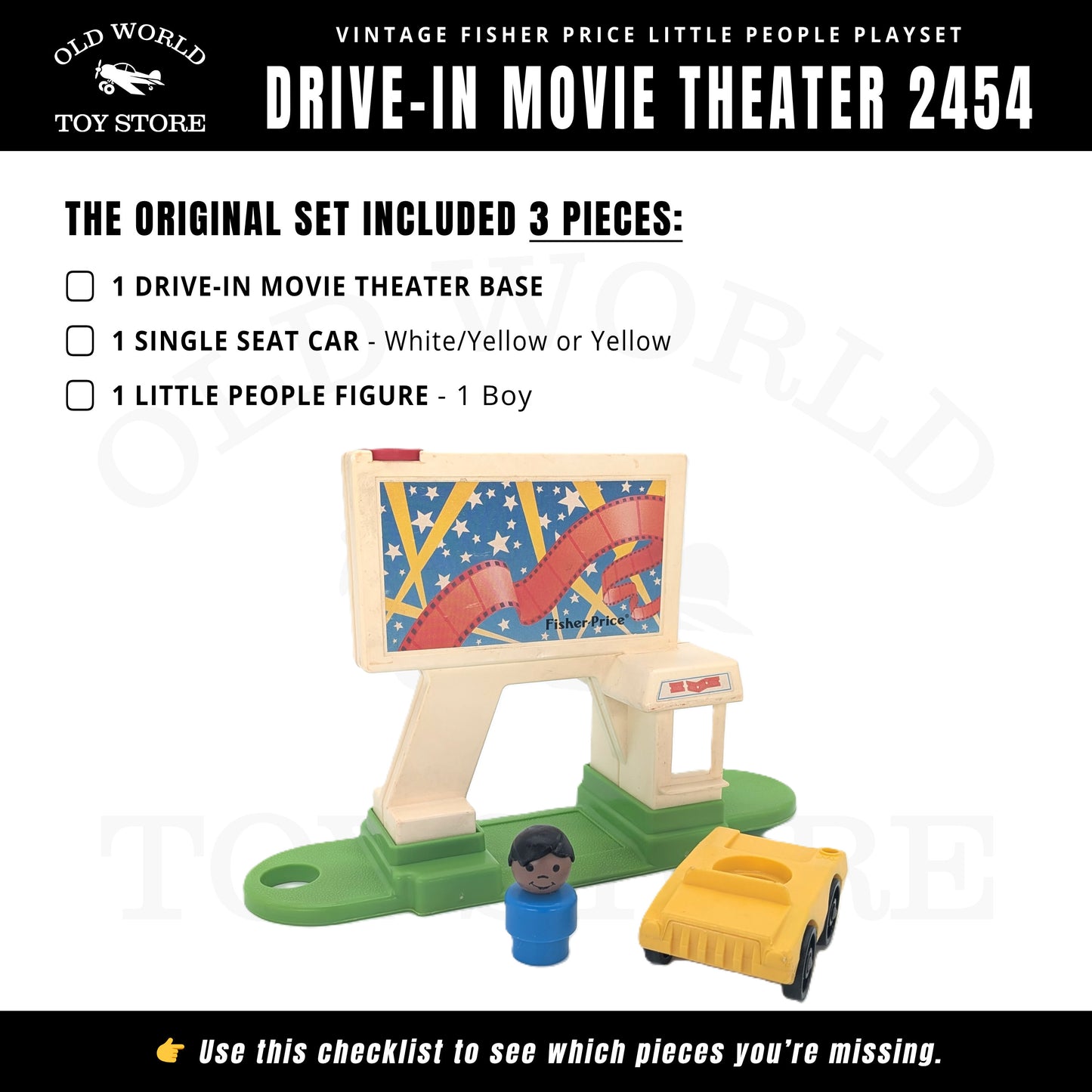Drive-In Movie Theater 2454 Playset - Fisher Price Little People