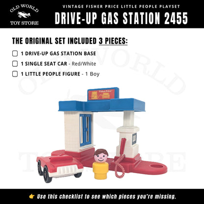 Drive-Up Gas Station 2455 Playset - Fisher Price Little People