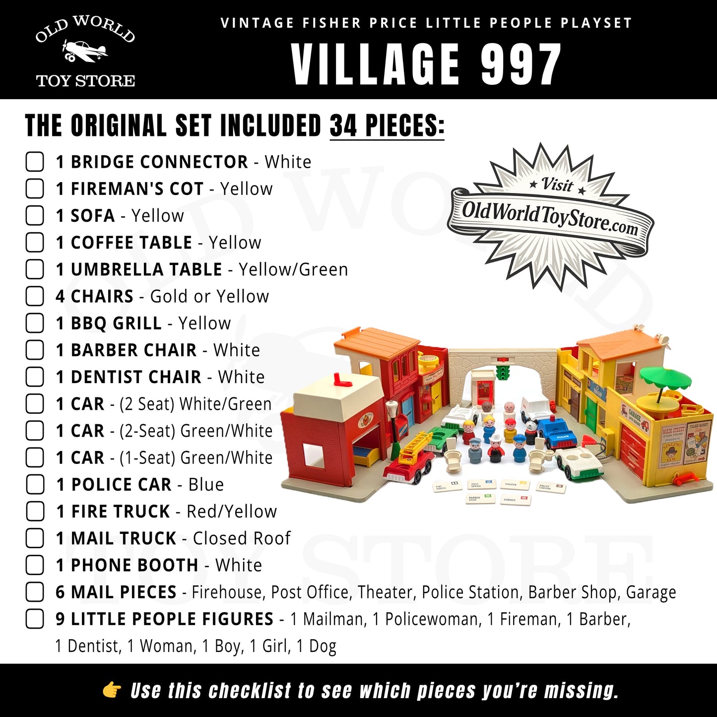 Village 997 Playset - Fisher Price Little People