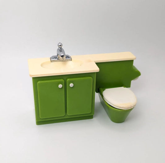 Modular Bathroom Green - Fisher Price Dollhouse