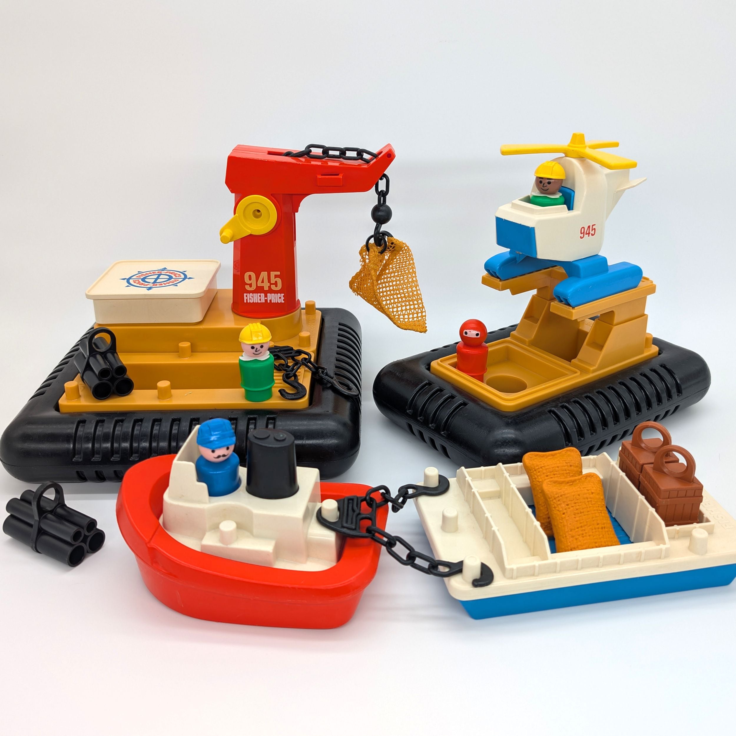 Offshore Cargo Base 945 Playset - Fisher Price Little People – Old