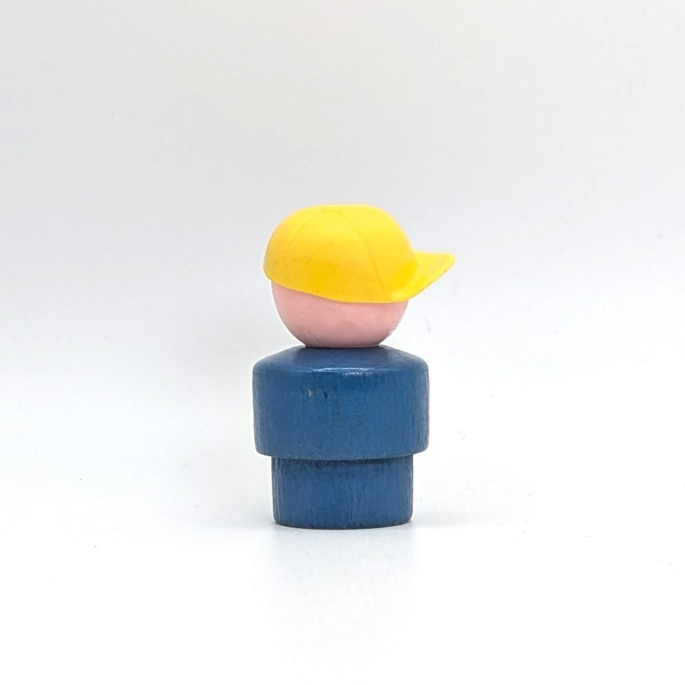 Boy - Blue Wood Body | Plastic Head - Fisher Price Little People