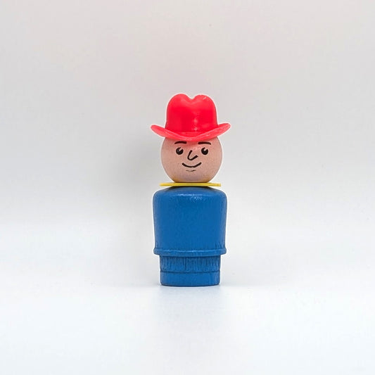Farmer - Blue Wood Body | Wood Head - Fisher Price Little People