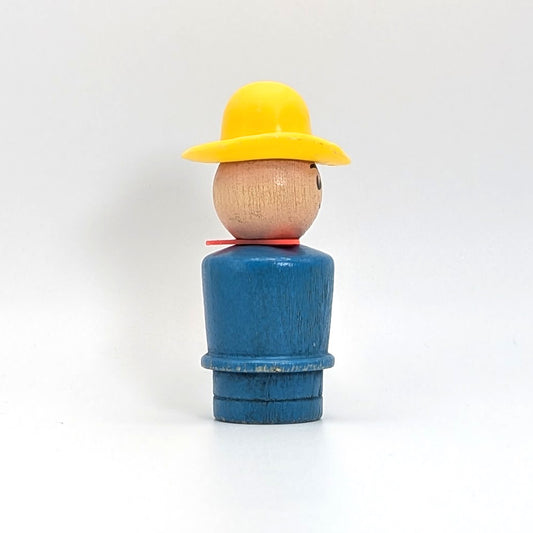 Farmer - Blue Wood Body | Wood Head - Fisher Price Little People