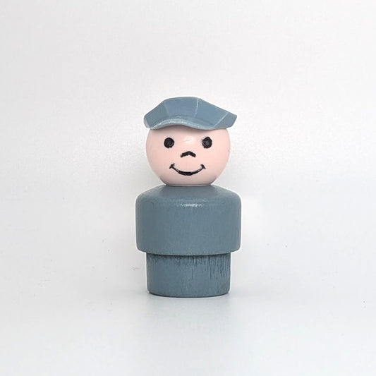 Mailman - Gray Wood Body | Gray Hat - Fisher Price Little People