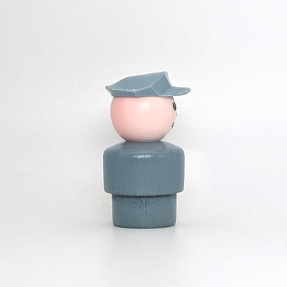 Mailman - Gray Wood Body | Gray Hat - Fisher Price Little People